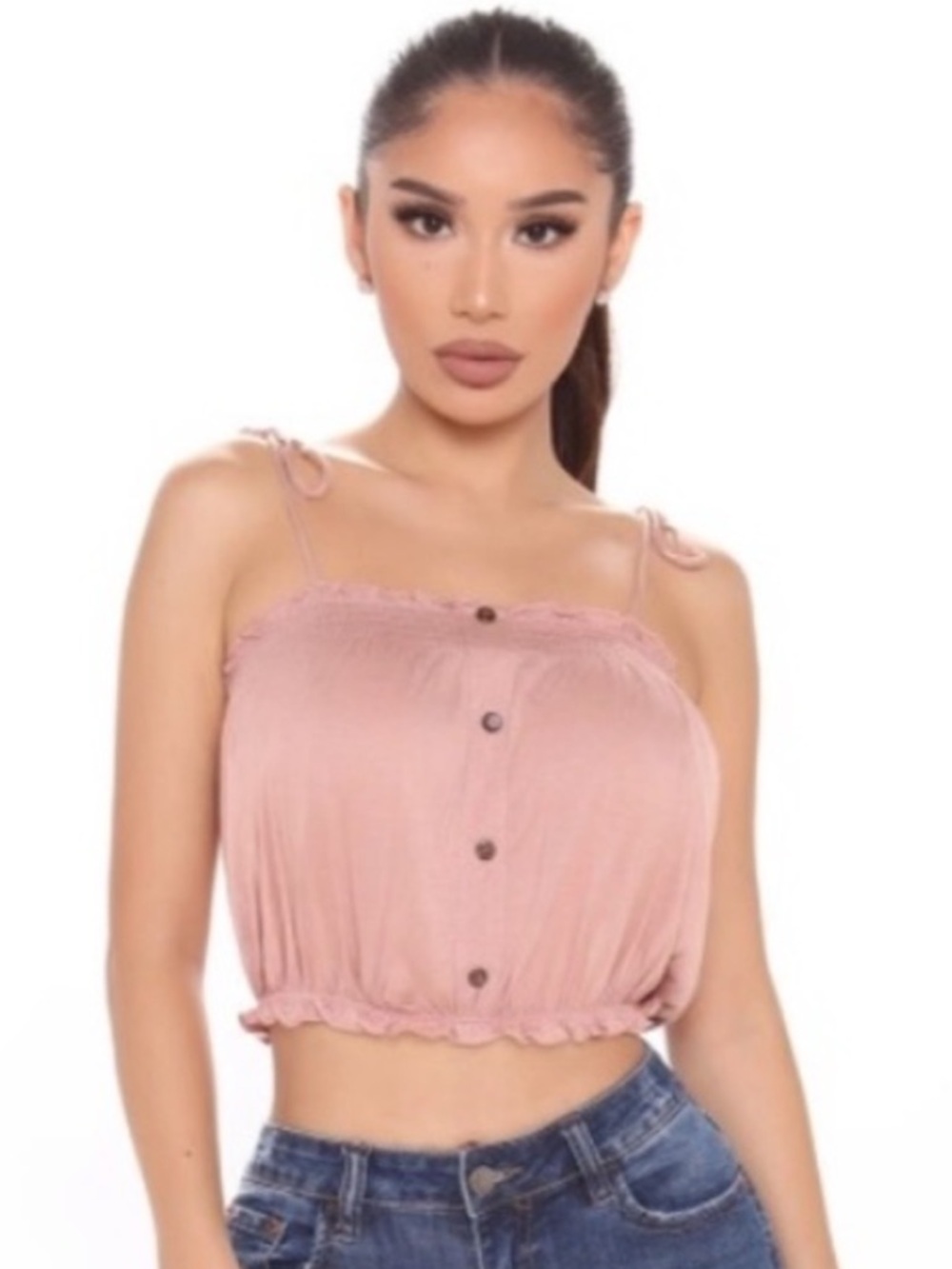 Fashion Nova Lunch On The Beach Mauve Crop Top